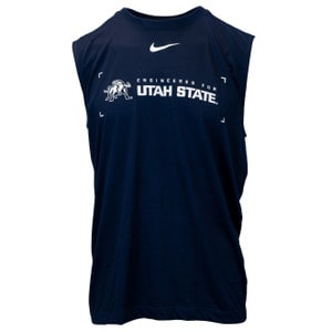 Men's Nike Engineered for Utah State Sleeveless T-Shirt navy